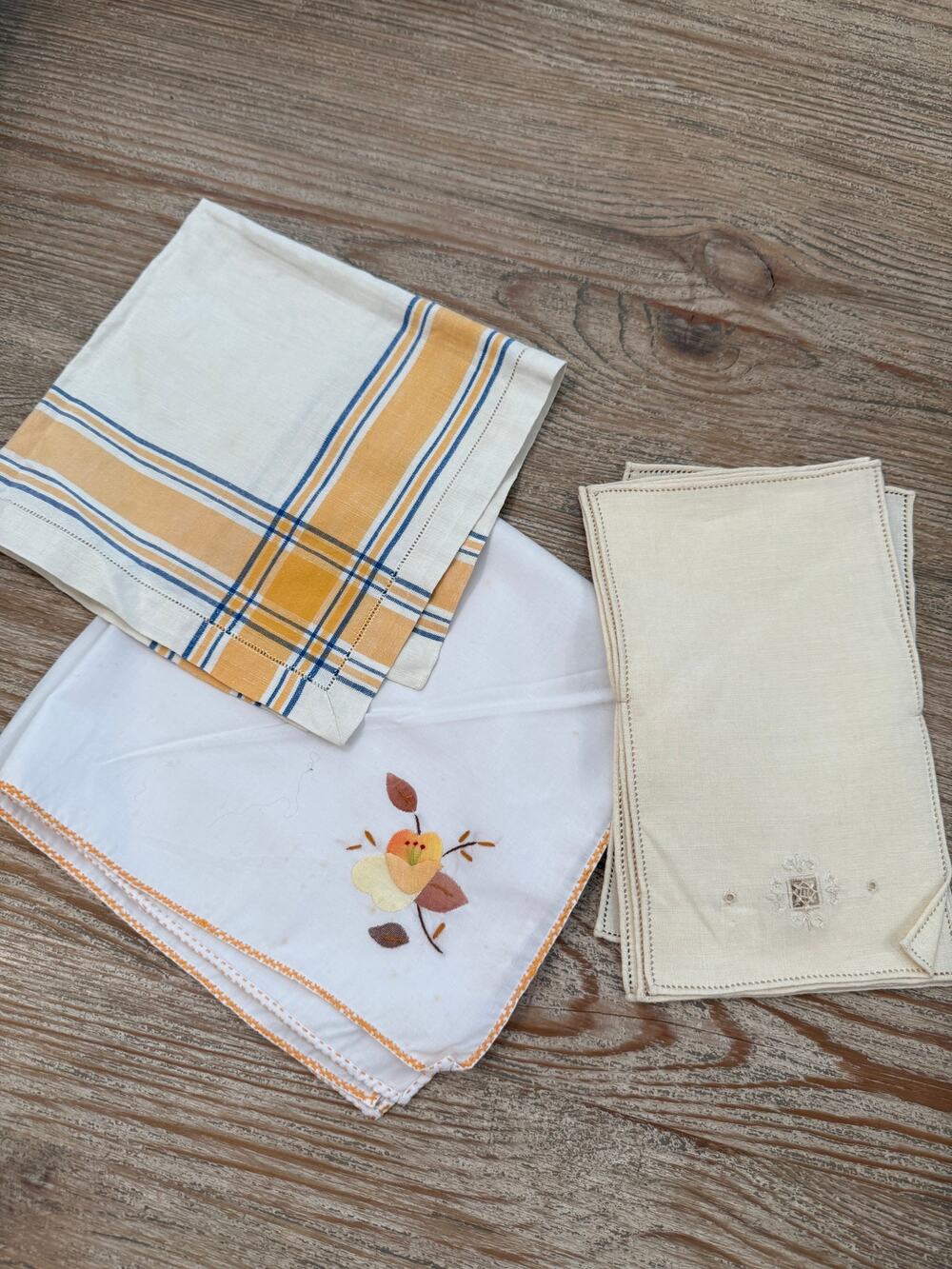 Vintage Hemstitch Linen Bundle